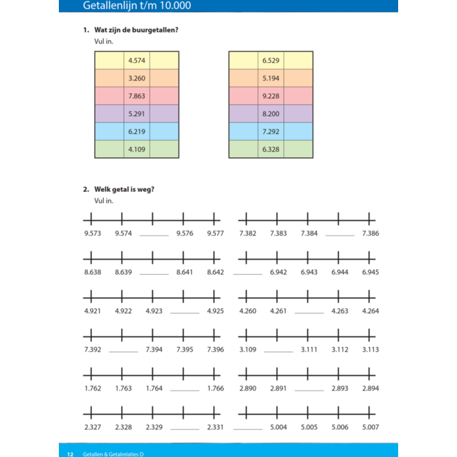 Kerndoeltrainer Getallen & Getalrelaties D (5 stuks)