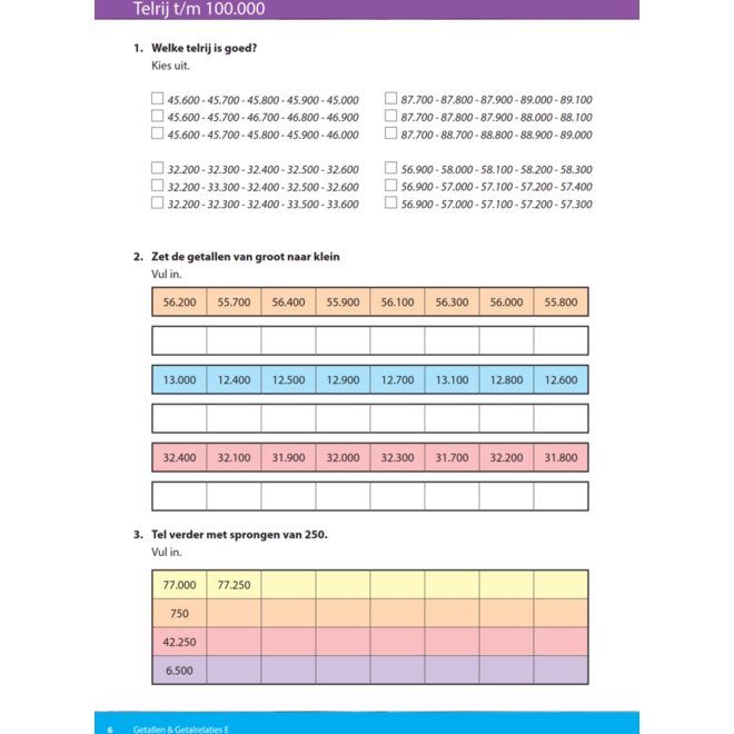Kerndoeltrainer Getallen & Getalrelaties E (5 stuks)