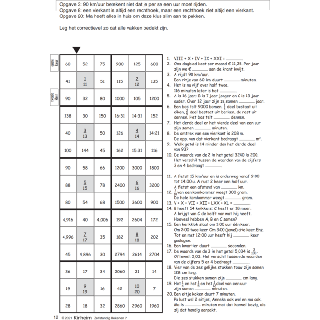 Zelfstandig rekenen 7 werkboek (5 stuks)