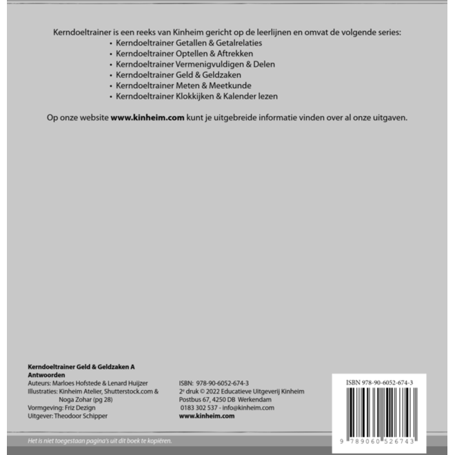 Kerndoeltrainer Geld & Geldzaken A antwoorden