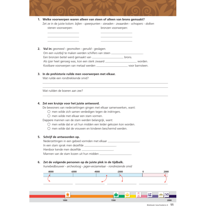 Blokboek geschiedenis groep 6 (herzien) (5 stuks)