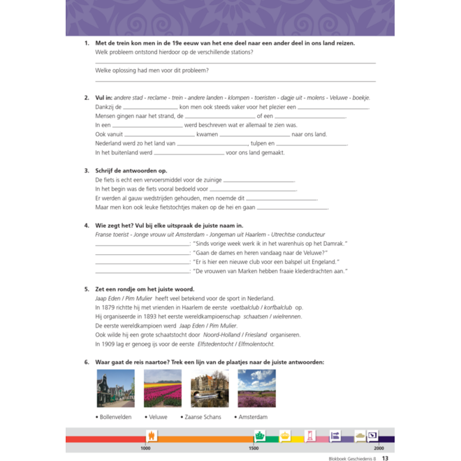 Blokboek geschiedenis groep 8 (5 stuks)