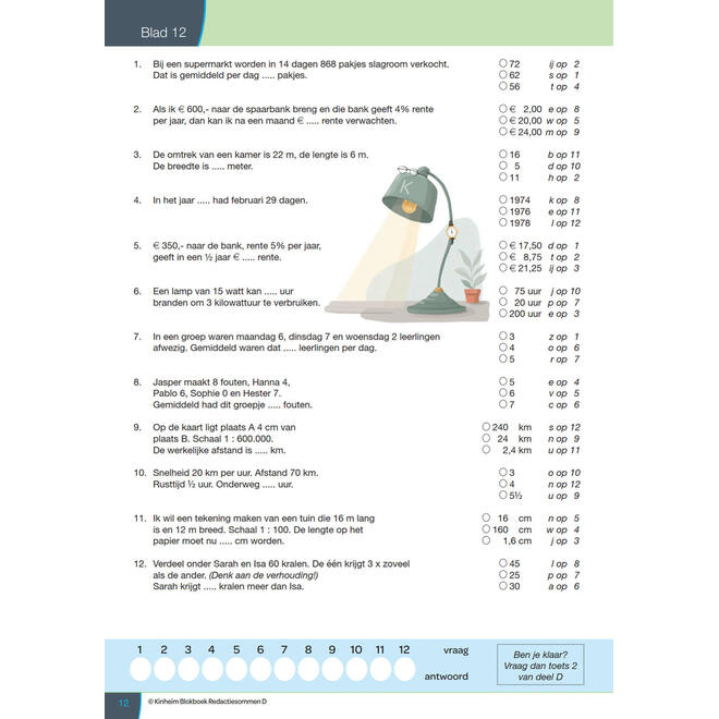 Blokboek redactiesommen D groep 8 (5 stuks)