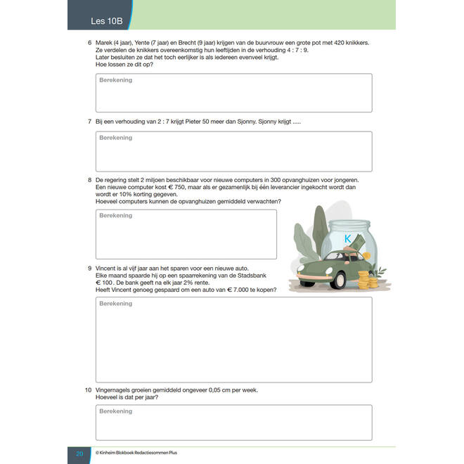 Blokboek redactiesommen Plus (5 stuks)