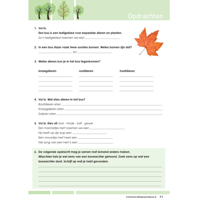 Blokboek natuur groep 6 (5 stuks)