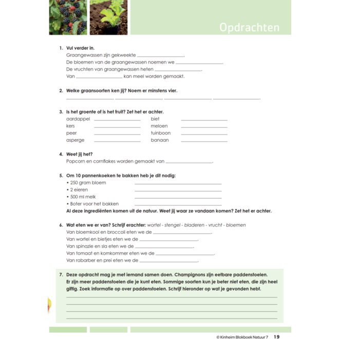 Blokboek natuur groep 7 (5 stuks)