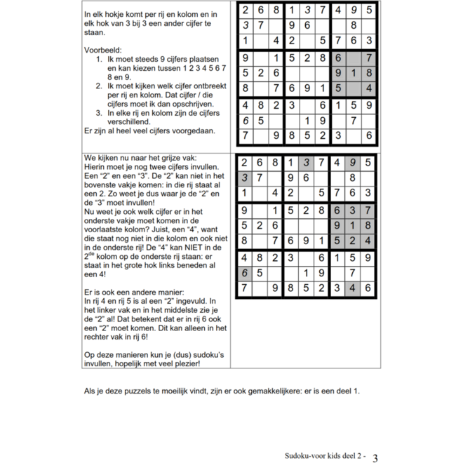 Sudoku voor Kids 2 groep 4 (5 stuks)