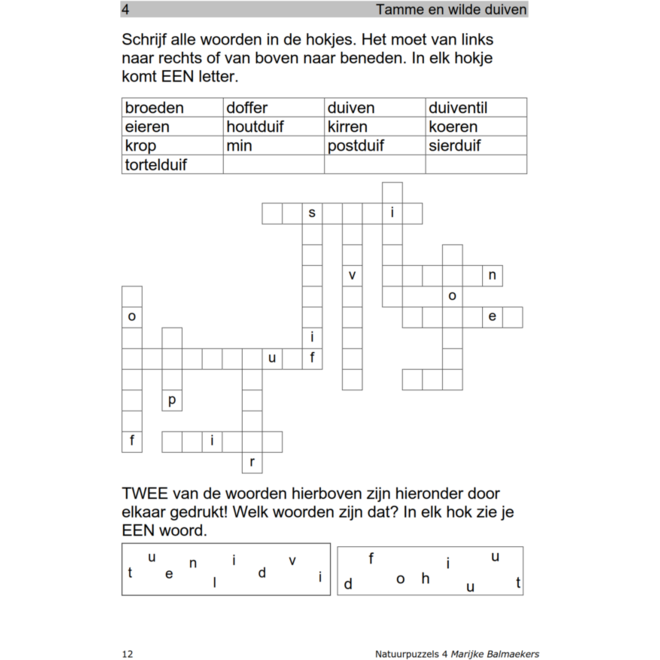 Natuurpuzzels groep 4 (5 stuks)