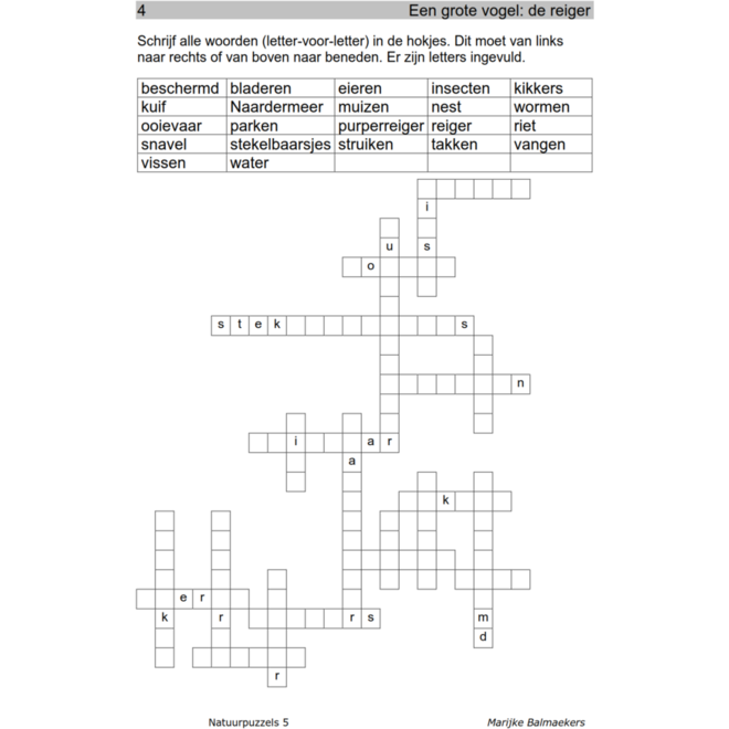 Natuurpuzzels groep 5 (5 stuks)