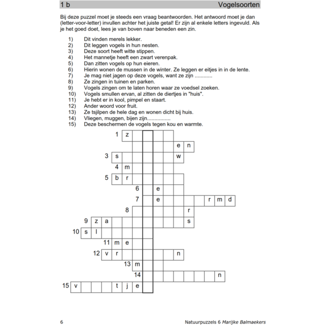 Natuurpuzzels groep 6