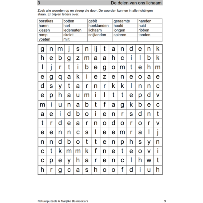 Natuurpuzzels groep 6