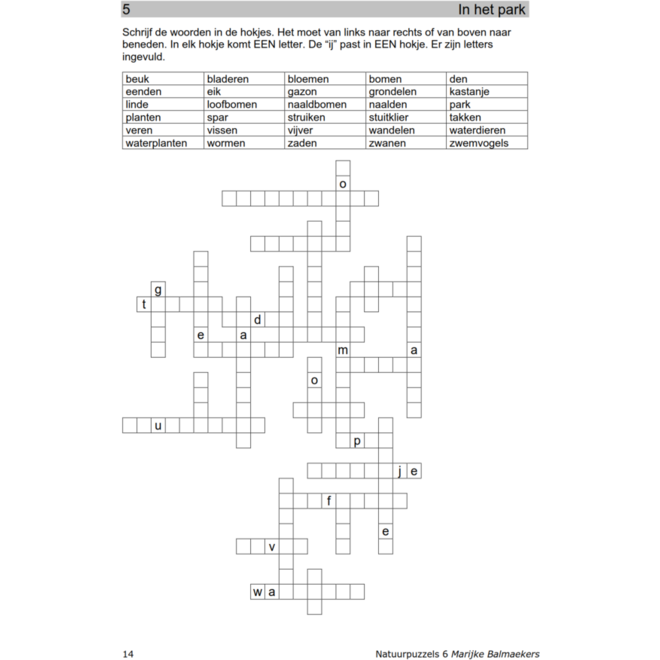 Natuurpuzzels groep 6