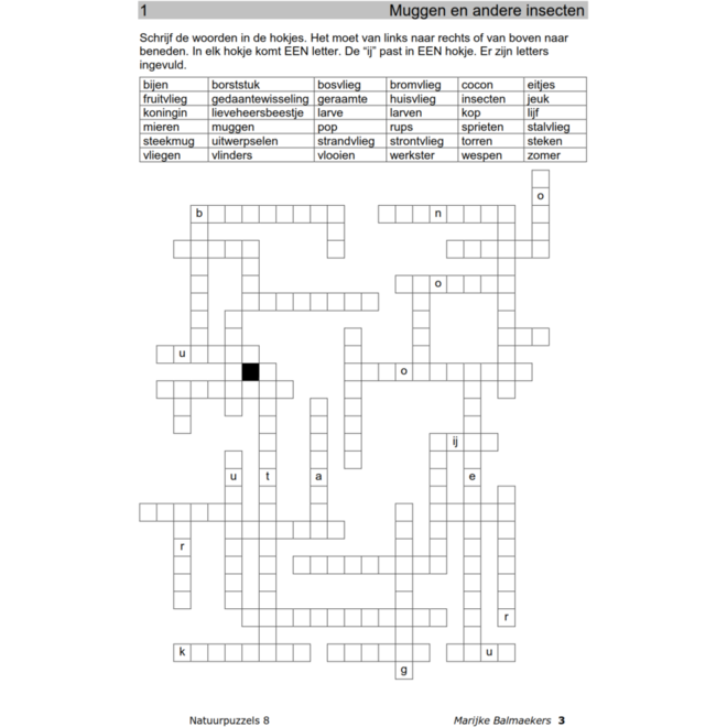 Natuurpuzzels groep 8