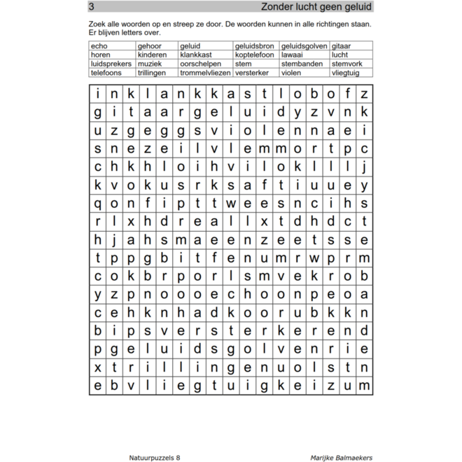 Natuurpuzzels groep 8