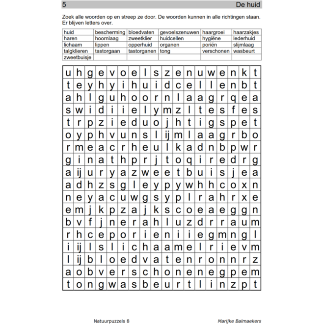Natuurpuzzels groep 8