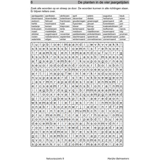 Natuurpuzzels groep 8