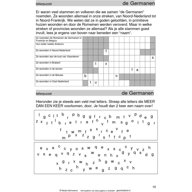 Geschiedenispuzzels groep 6 deel 1 (5 stuks)