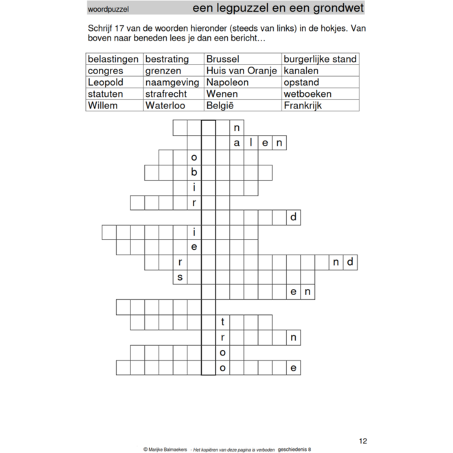 Geschiedenispuzzels groep 8 deel 3 (5 stuks)