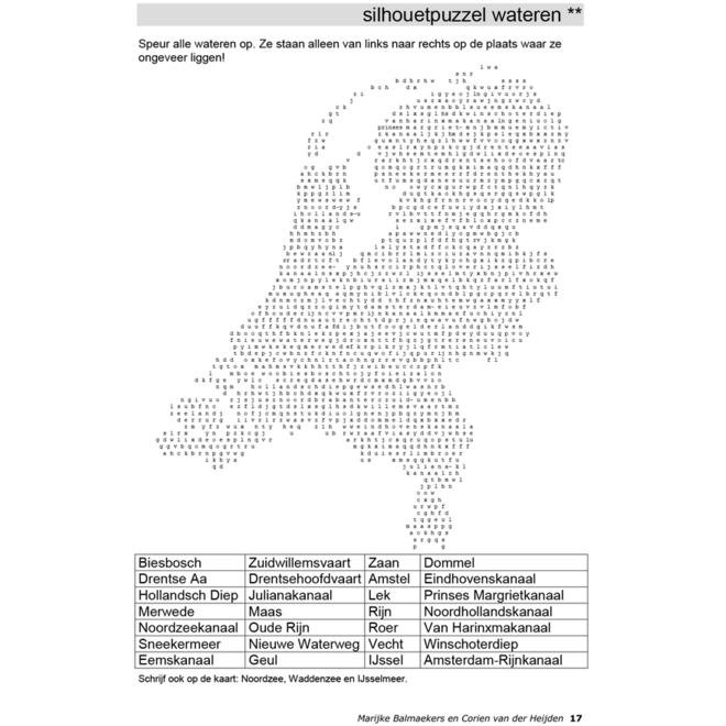 Aardrijkskundepuzzels groep 5 Nederland (5 stuks)