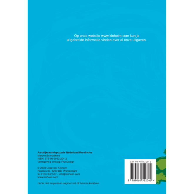 Aardrijkskundepuzzels groep 6 Nederland provincies (5 stuks)