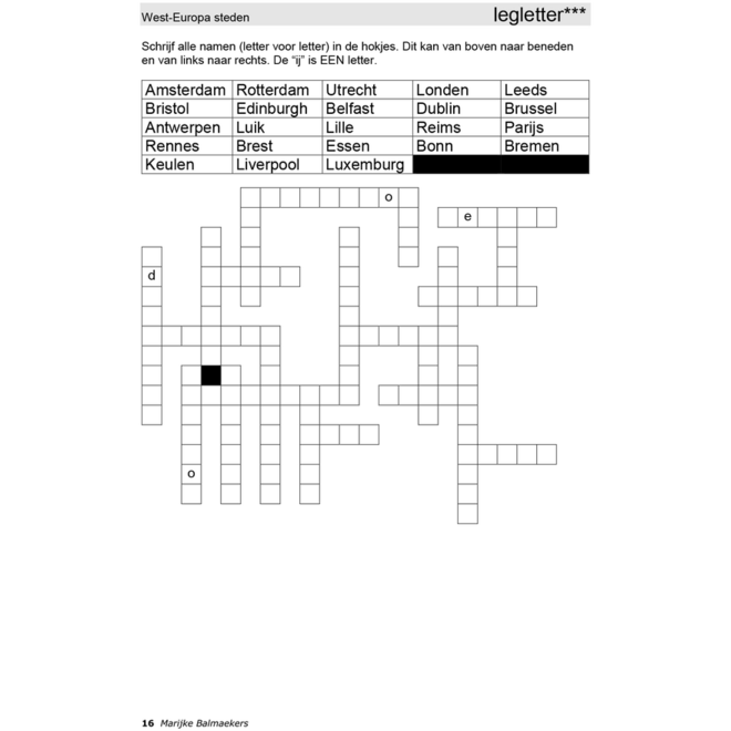 Aardrijkskundepuzzels groep 7 Europa (5 stuks)