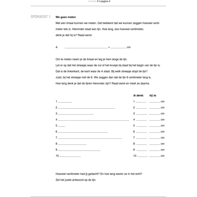 Blokboek Metriek groep 4 (5 stuks)