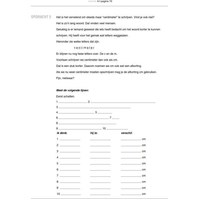Blokboek Metriek groep 4 (5 stuks)