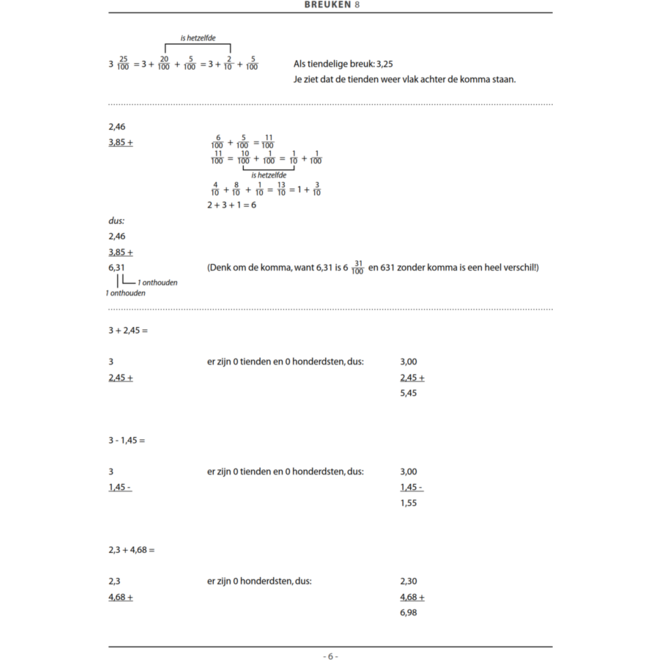 Breuken groep 8 (5 stuks)