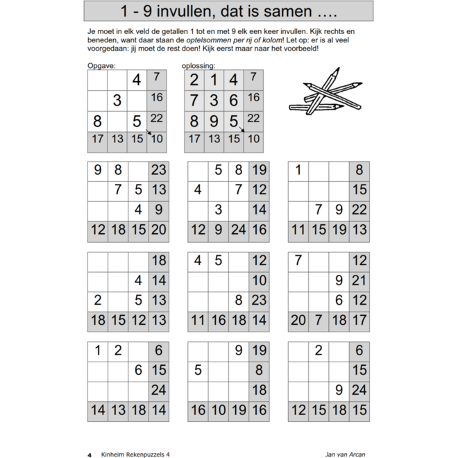 Rekenpuzzels 4 (5 stuks)