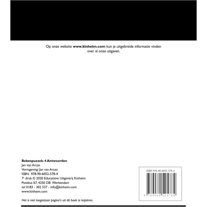 Rekenpuzzels 4 antwoorden