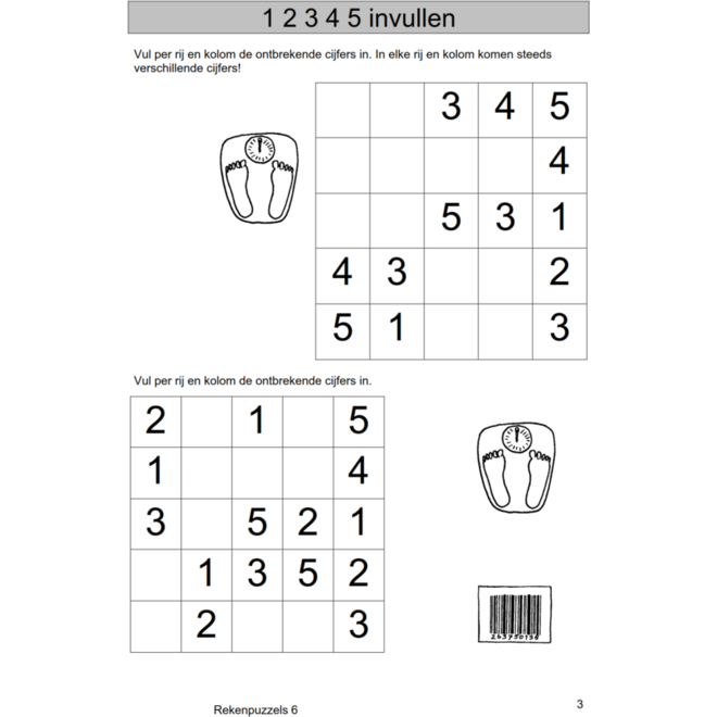 Rekenpuzzels 6 (5 stuks)