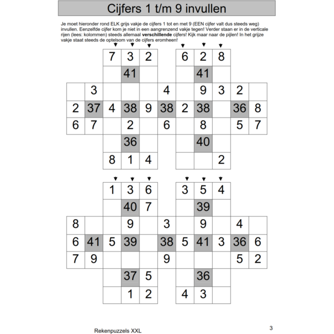 Rekenpuzzels XXL (5 stuks)