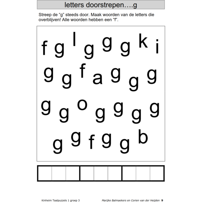 Taalpuzzels 1 groep 3 (5 stuks)