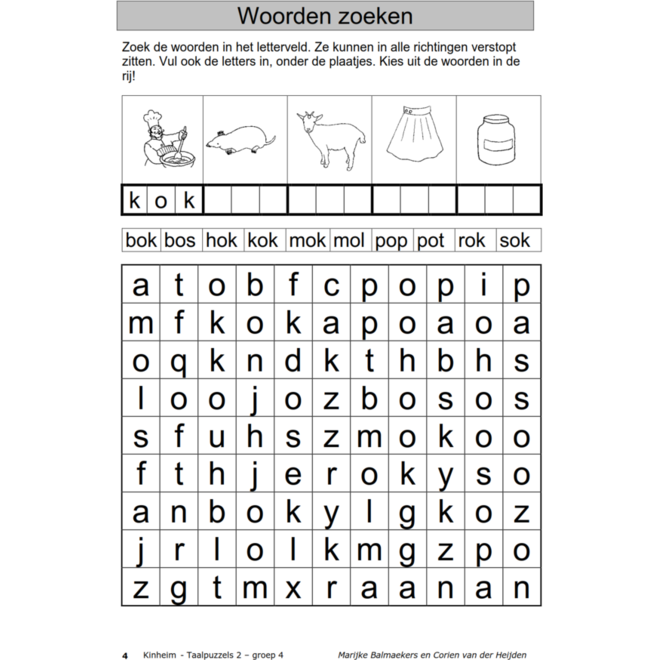 Taalpuzzels 2 groep 4 (5 stuks)