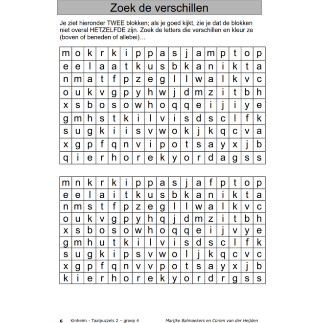 Taalpuzzels 2 groep 4 (5 stuks)