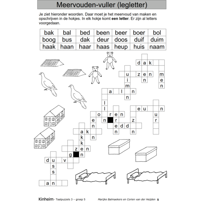 Taalpuzzels 3 groep 5 (5 stuks)