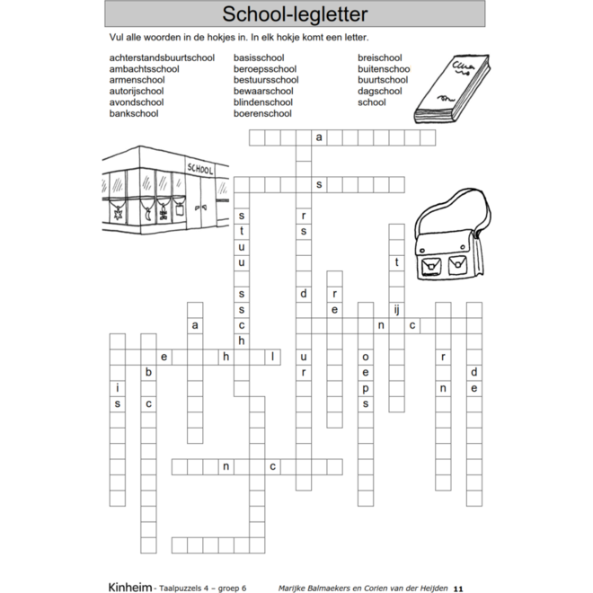 Taalpuzzels 4 groep 6 (5 stuks)