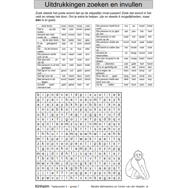 Taalpuzzels 5 groep 7