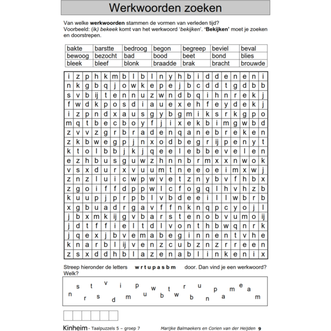 Taalpuzzels 5 groep 7