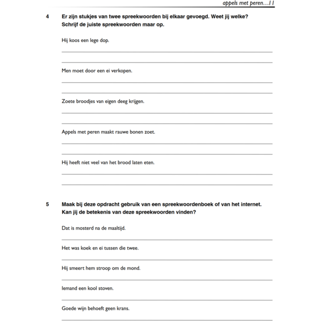 Spreekwoorden & Gezegden (5 stuks)