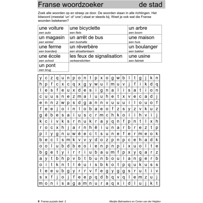 Franse puzzels 2 (5 stuks)