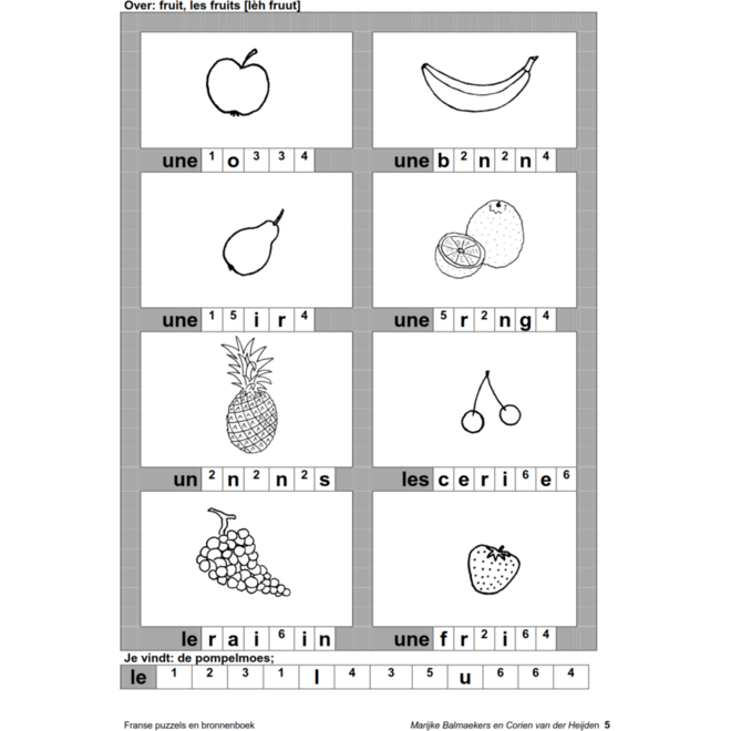 Franse puzzels bronnenboek (5 stuks)