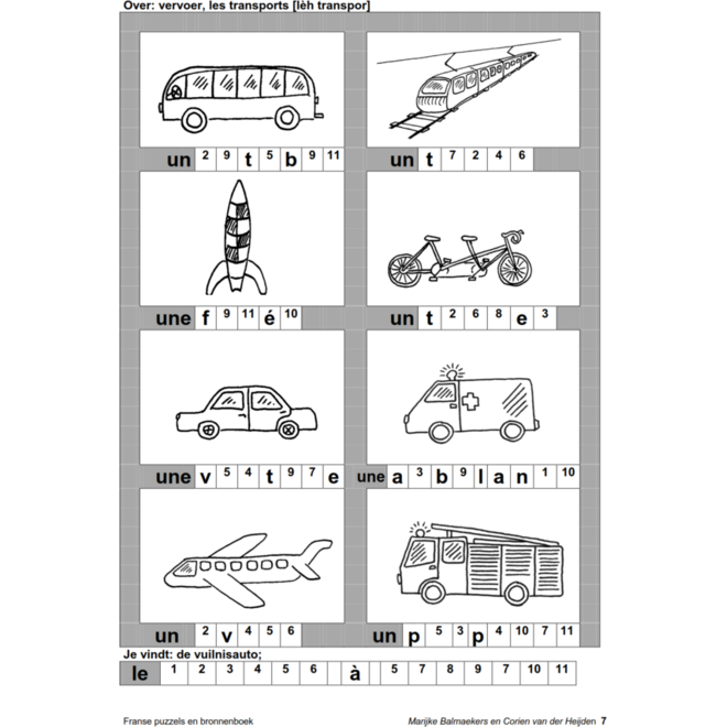 Franse puzzels bronnenboek (5 stuks)