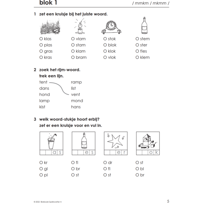Blokboek spelkwartier A groep 3 - 4 (5 stuks)