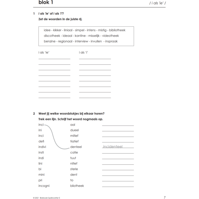 Blokboek spelkwartier E groep 7 - 8 (5 stuks)