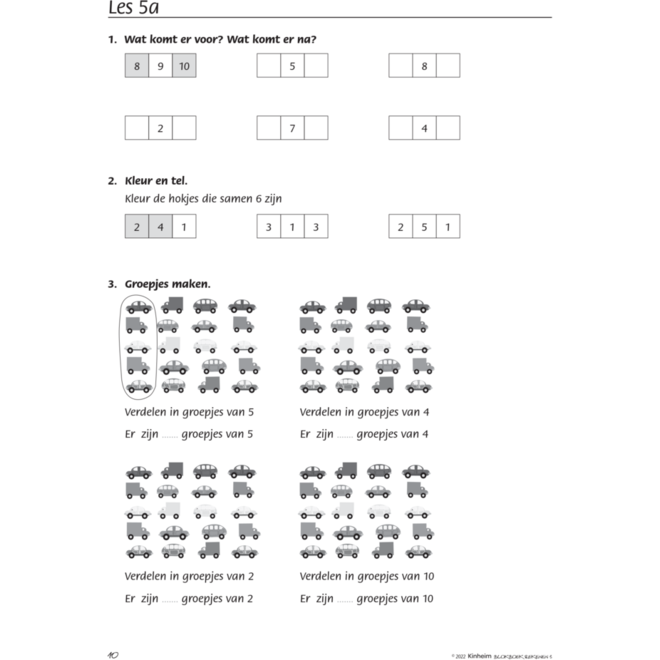 Blokboek rekenen groep 3 (5 stuks)