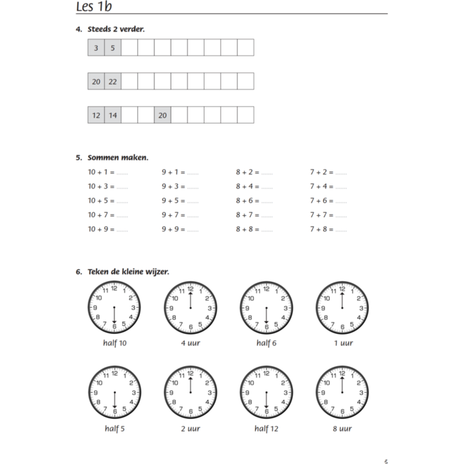 Blokboek rekenen groep 4 (5 stuks)