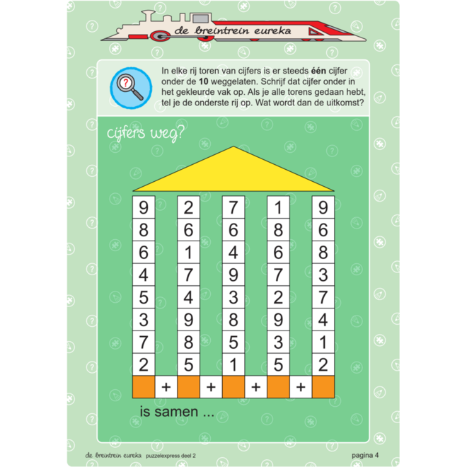 De breintrein eureka 2 groep 2-3 (5 stuks)