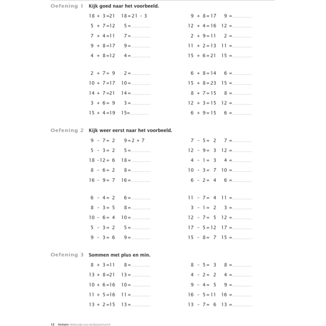 Blokboek Wiskunde voor de Basisschool A (5 stuks)