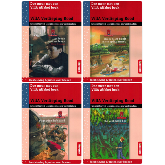 Villa alfabet rood - verdieping boeken (4 katerns)